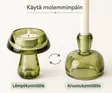 Glashållare för ljus 88mm, elegant svampform, modern retroinredning och stämningsbelysning - Ljus och lyktor - 8721037620666 - 2