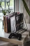 Tidskriftshållare Hanah Home Alvin Svart Metall 28x21x23 cm - Skrivbordstillbehör - 8684282608066 - 2