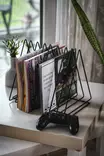 Tidskriftshållare Hanah Home Alvin Svart Metall 28x21x23 cm - Skrivbordstillbehör - 8684282608066 - 5