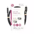 Lightning Kabel | USB 2.0 | Apple Lightning, 8-stifts | USB-C Hane | 480 Mbps | Nickelplaterad | 1.00 m | Rund | PVC | Svart | Label - Nedis produkter - 5412810421046 - 66
