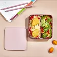 Lunchlådeset (2 delar), rosa, 14 x 14 x 5 cm, tålig, BPA-fri - Matlådor och matförvaringsbehållare - 8684282896456 - 3