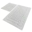 Badrumsmatta Set Lessentiel Ecru 100% Bomull Antibakteriell Halkfri 50x60 cm & 60x100 cm - Badrumsmattor och våtrumsmattor - 8681875010336 - 1