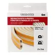 Fönstertätning 6m D-profil vit Mag-Pro - EPDM-gummi, självhäftande - Fönster- och dörrtätningar - 6418536038796 - 6