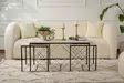 Soffbord Hanah Home Defne Svart Travertin Spånskiva 100x52x50 cm 45x52x45 cm - Soffbord - 8684283111206 - 3