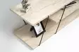 TV-bänk Hanah Home Canaz Travertin Svart Spånskiva Metall 120x33x30 cm - TV-bänkar - 8684283111176 - 4