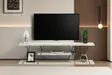TV-bänk Hanah Home Canaz Travertin Svart Spånskiva Metall 120x33x30 cm - TV-bänkar - 8684283111176 - 3