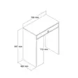 Sminkbord Hanah Home Lizbon Valnöt Antracit Spånskiva 70x40x84,7 cm - Toalettbord - 8684282088516 - 1