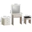 Sminkbord Hanah Home Nice Travertine Spånskiva 65x139x35 cm - Toalettbord - 8684282984856 - 5