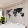 Väggdekor Metall Wallity World Map Silhouette XL Svart Metall 85x170 cm - Dekorationer, prydnadsföremål - 8681875167856 - 7