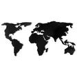 Väggdekor Metall Wallity World Map Silhouette XL Svart Metall 85x170 cm - Dekorationer, prydnadsföremål - 8681875167856 - 1