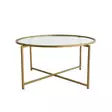 Soffbord Hanah Home Gold Sun S404 Guld Härdat Glas 83x40x83 cm - Soffbord - 8682870730946 - 1