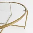 Soffbord Hanah Home Gold Sun S404 Guld Härdat Glas 83x40x83 cm - Soffbord - 8682870730946 - 8