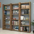 Bokhylla Hanah Home Walnut Valnöt Spånskiva 184,6x170x24,2 cm - Bokhyllor - 8681875183566 - 2