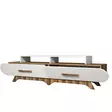 TV-bänk Hanah Home Flora Valnöt Vit Spånskiva 205x50x36,8 cm - TV-bänkar - 8681875184556 - 1