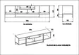 TV-bänk Hanah Home Asal Vit Spånskiva 149,4x40,2x35,2 cm - TV-bänkar - 8681875670356 - 4
