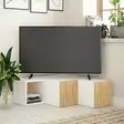TV-bänk Hanah Home Compact Vit Ek Spånskiva 90x32x92 cm - TV-bänkar - 8681875402896 - 2
