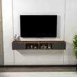 TV-bänk Hanah Home Mayer Ljus Valnöt Antracit Spånskiva 140x19,6x22 cm - TV-bänkar - 8684283434046 - 2