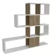 Bokhylla Hanah Home Karlin Vit Valnöt Spånskiva 120x109x19,5 cm - Bokhyllor - 8681181613306 - 3