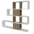 Bokhylla Hanah Home Karlin Vit Valnöt Spånskiva 120x109x19,5 cm - Bokhyllor - 8681181613306 - 4