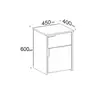 Sängbord Hanah Home Asra Vit Spånskiva 45x60x40 cm - Nattduksbord - 8681875455236 - 5