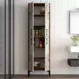 Förvaringsskåp Hanah Home Berlin A Valnöt Vit Marmormönster Spånskiva 60x200x35 cm - Skåp och byråer - 8683342170116 - 4