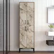 Förvaringsskåp Hanah Home Berlin A Valnöt Vit Marmormönster Spånskiva 60x200x35 cm - Skåp och byråer - 8683342170116 - 3