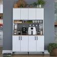 Förvaringsskåp Hanah Home JE176 Valnöt Spånskiva 120x184,2x40 cm - Skåp och byråer - 8684283498536 - 2