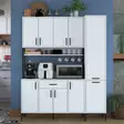 Förvaringsskåp Hanah Home JE134 Vit Spånskiva 160x198,6x40 cm - Skåp och byråer - 8684282481096 - 2