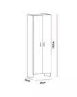 Förvaringsskåp Hanah Home Atlantis Vit Spånskiva 49x182x30 cm - Skåp och byråer - 8681181980606 - 4