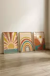 Inramad Tavla Wallity Flerfärgad MDF 33x48 cm 3 Delar - Tavlor och ramar - 8684283136636 - 2