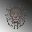 Väggdekor Metall Wallity Lion Flerfärgad Metall 40x50 cm 2 Delar - Dekorationer, prydnadsföremål - 8683743851676 - 5