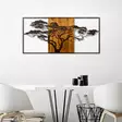 Väggdekor Trä Wallity Flerfärgad Trä 147x70x3 cm - Dekorationer, prydnadsföremål - 8683742935346 - 2