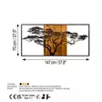 Väggdekor Trä Wallity Flerfärgad Trä 147x70x3 cm - Dekorationer, prydnadsföremål - 8683742935346 - 8