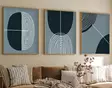 Inramad MDF-tavla Wallity Flerfärgad MDF 50x70 cm 3 Delar - Tavlor och ramar - 8684282340966 - 1