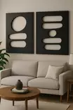 MDF-tavla Wallity Svart MDF 50x70 cm 2 Delar - Tavlor och ramar - 8684283720446 - 1