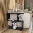 Sidobord Hanah Home Life Marmormönster Svart Spånskiva 60x60x20 cm - Sidobord och extrabord - 8684282480396 - 2