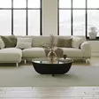 Soffbord Hanah Home Lily Svart Härdat Glas Spånskiva 90x30x90 cm - Soffbord - 8684282515296 - 1