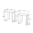 Nästbord Hanah Home On7 Su Valnöt Ek Spånskiva 51x52,8x29,5 cm 44,5x47,8x24,5 cm - Bord - 8684282369196 - 8