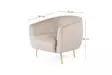 Öronlappsfåtölj Atelier del Sofa Wing Beige Polyester 82x70x82 cm - Fåtöljer - 8683742976066 - 15