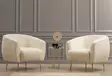 Öronlappsfåtölj Atelier del Sofa Eses Cream Bouclé 70x80x82 cm - Fåtöljer - 8683342961806 - 2