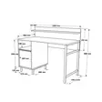 Skrivbord Hanah Home On16Su Valnöt Ek Spånskiva 120x99,8x54,05 cm - Skrivbord - 8684282369646 - 9