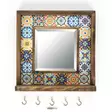 Spegel Hanah Home Sto016 Multicolor Massiv Furu 32,5x33x8 cm - Speglar - 8683342296946 - 3