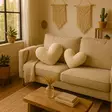 Prydnadskudde Aberto Design Teddy Kalp Light Beige Polyester 42x45x12 cm - Prydnadskuddar - 8684283850136 - 3