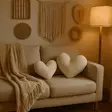 Prydnadskudde Aberto Design Teddy Kalp Light Beige Polyester 42x45x12 cm - Prydnadskuddar - 8684283850136 - 4