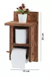 Toapappershållare Aberto Design Hange Natur Trä 35x19x8 cm - Badrumstillbehör - 8684282607786 - 6