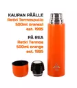 Kaupan päälle Retki termospullo - Ryggsäckar - 6418536002926 - 2