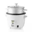 Riskokare | 0,6 l | 300 W | Non stick-beläggning | Avtagbar skål | Ångkorg | Varmhållningsfunktion | Automatisk avstängning | Vit - Riskokare - 8711902089926 - 41