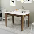 Matbord Hanah Home Kiev 505 Valnöt Vit Spånskiva 110x75x72 cm - Matbord - 8683743327416 - 2