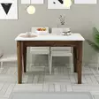 Matbord Hanah Home Kiev 505 Valnöt Vit Spånskiva 110x75x72 cm - Matbord - 8683743327416 - 3