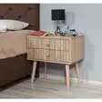 Sängbord Hanah Home Two Sonoma Ek Spånskiva 60x61x40 cm - Nattduksbord - 8681875340846 - 2